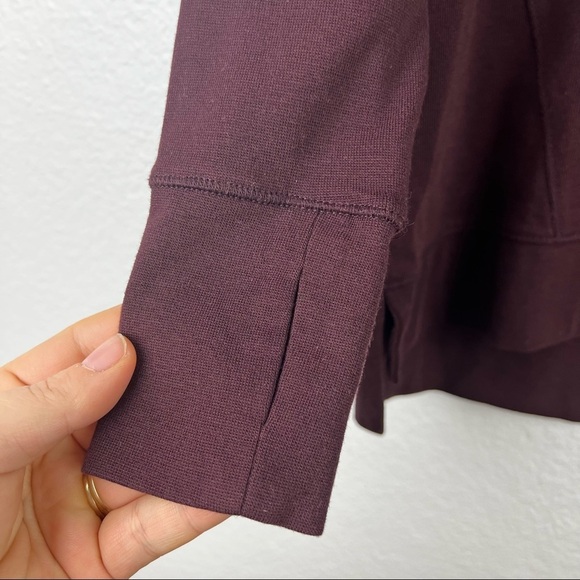 SWEATY BETTY Simhansana Sweatshirt in Black Cherry, Cotton Blend, Size Small - Picture 6 of 10